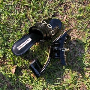 Karl Lagerfeld Paris Leather Mules